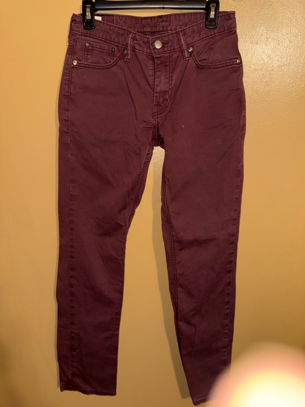 Levi's burgundy 511 chino Size 29/32" #denim